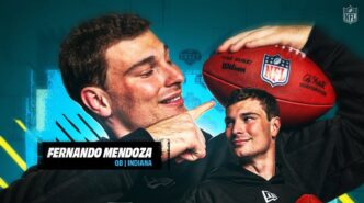 Fernando Mendoza, quarterback cotado como primeira escolha no Draft da NFL de 2026.