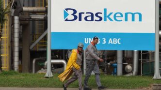 Fachada da sede da Braskem, empresa petroquímica brasileira.