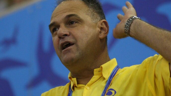 Oscar Schmidt durante campanha eleitoral em 1998.