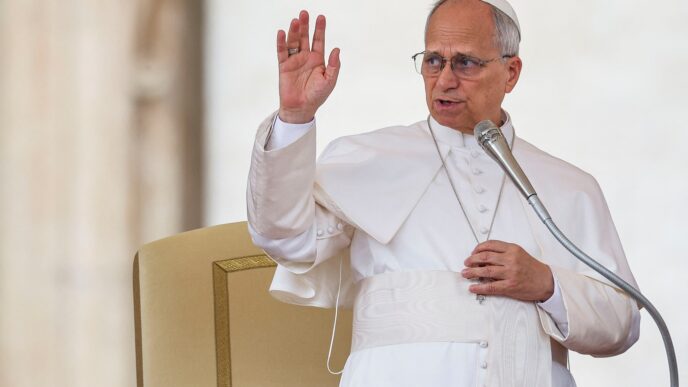 Papa Leão durante compromissos oficiais em sua turnê pelo continente africano.