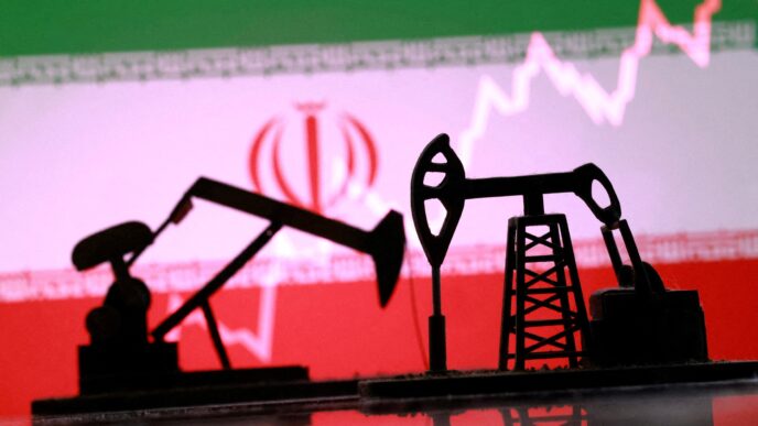 Bombas de extração de petróleo no Oriente Médio.