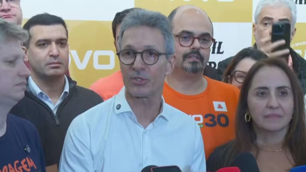 O ex-governador Romeu Zema durante entrevista sobre candidaturas presidenciais.