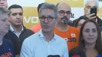 O ex-governador Romeu Zema durante entrevista sobre candidaturas presidenciais.