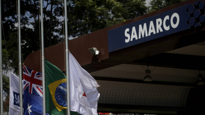 Instalações industriais da mineradora Samarco em operação.