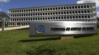 Fachada do Tribunal de Contas da União em Brasília.