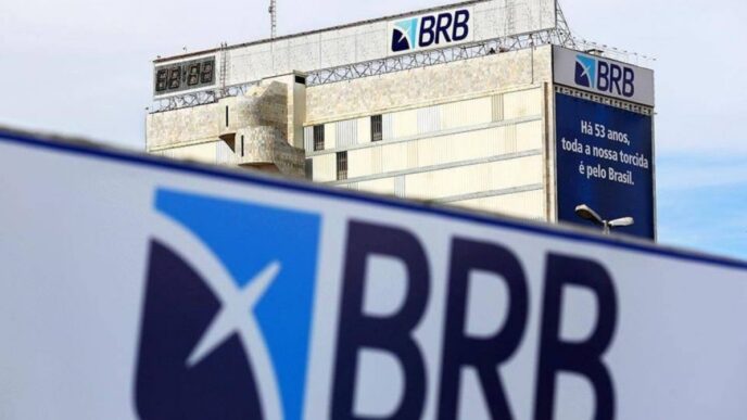 Fachada da sede do Banco de Brasília em Brasília.
