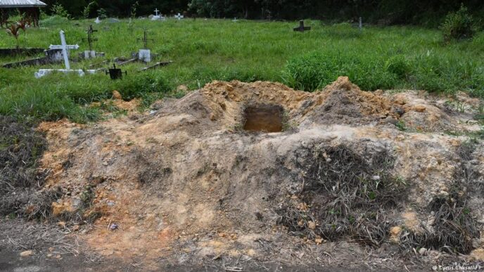 Cemitério em Trinidad e Tobago onde corpos foram encontrados