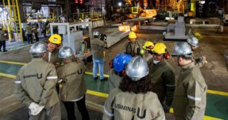 Vista das instalações industriais da Usiminas.