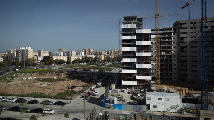 Gráfico demonstrando a evolução mensal das compraventas de imóveis